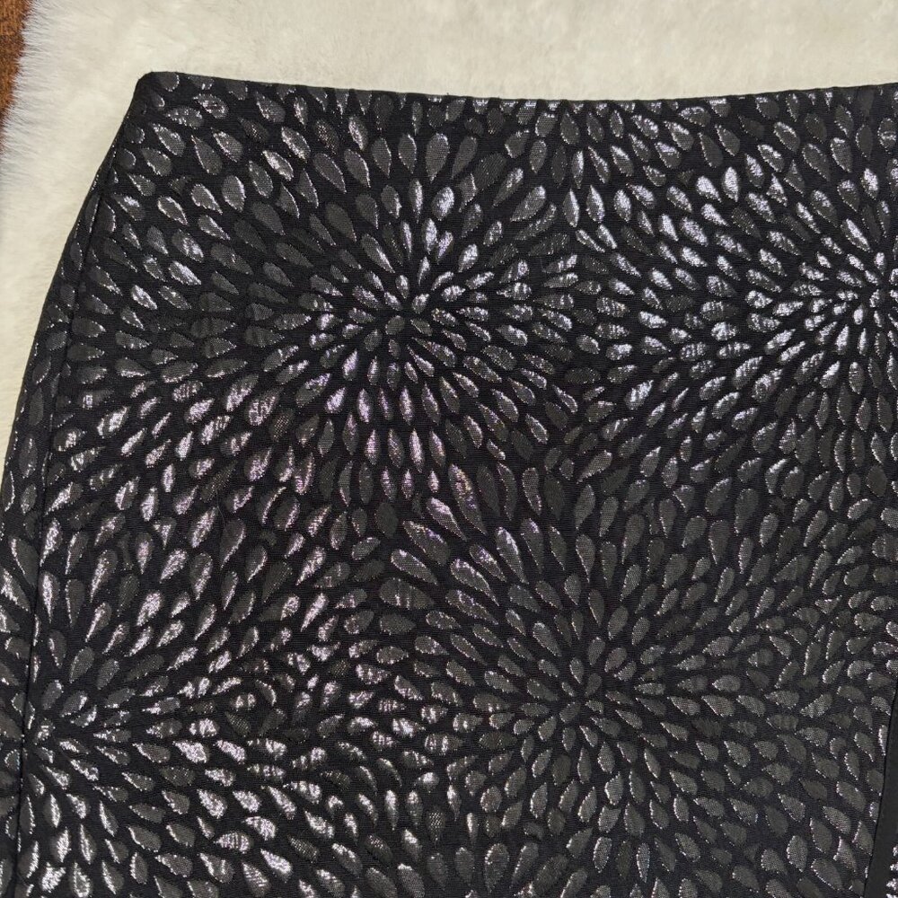 LOFT Skirt 2P Black Metallic 2‎ Petite Women's - Picture 3 of 12